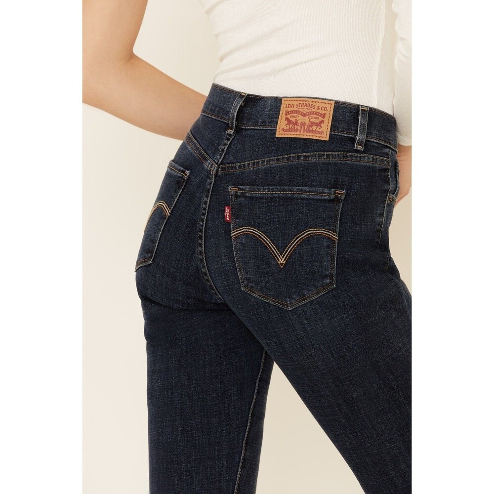Levi's Classic Bootcut Jeans Dark Blue Denim Stretch 5-Pocket Design MidRise 29